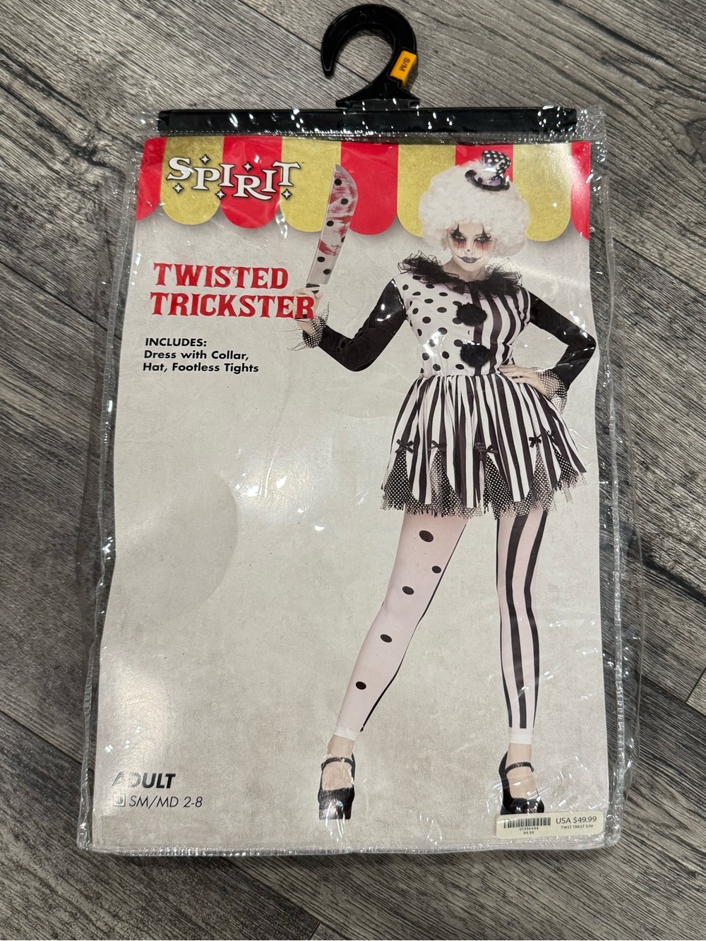 Spirit Twisted Trickster Black and White Kids Costume - Picture 1 of 6